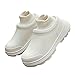 Comfort Knit Chef & Garden Waterproof Slip-On Shoes with Durable Stitching - Fashionable Solid Colors for All-Weather Work Styles (Milky,5.5,6)
