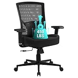 Blue Whale Big and Tall Office Chair 450lbs, Ergonomic High Back Computer Desk Chair for Heavy People with 2D Adjustable Waist Support and Heavy Duty Metal Base Mesh Chair