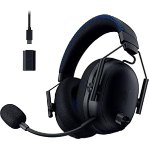 Razer BlackShark V3 Pro Wireless ANC Gaming Headset for PS5: Full Band Mic – 50mm Drivers – 2.4 GHz, Bluetooth, 3.5mm – Works with PC, Mac, Nintendo Switch, Smartphone – Long Battery Life – Black