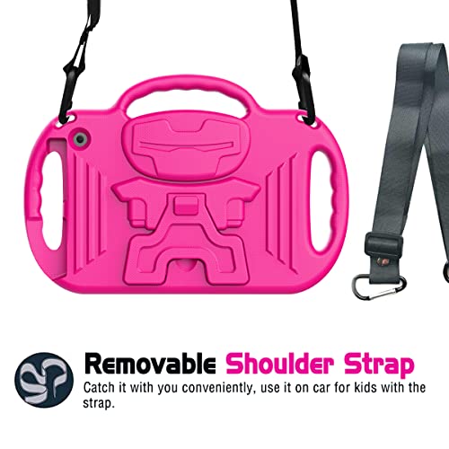 Avawo Kids Case For Fire Hd 10 & Fire Hd 10 Plus Tablet (Just Fit 2021 Release,11Th Generation), With Shoulder Strap, Lightweight Shockproof Handle Kids Case For Fire Hd 10 2021 Tablet, Rose #TOP7