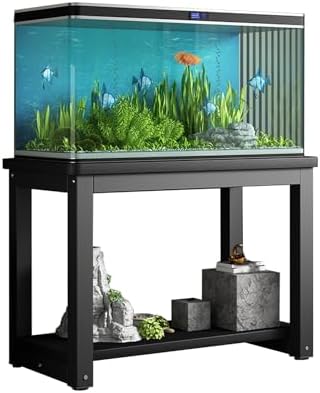 Durable Fish Tank Stand with Non-slip Mats, Perfect for Aquariums & Reptile Habitats, Sturdy Table for Living Room, Stylish & Functional Aquarium Furniture