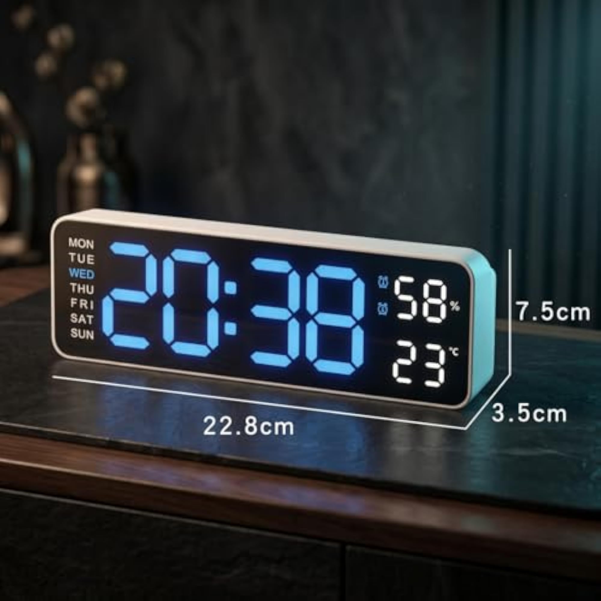 Digital Alarm Clock with Dual Alarms and Snooze Feature