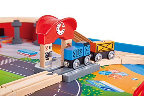 Hape E8646 Wooden Blue Foldable Ride-On Train Table thumb #6