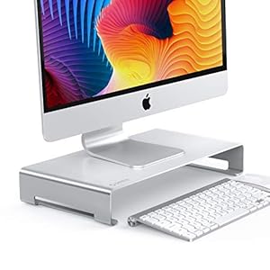 ORICO Aluminum Monitor Stand Unibody Computer Riser with Storage Space for Keyboard&Mouse for iMac, MacBook, PC, Laptop…