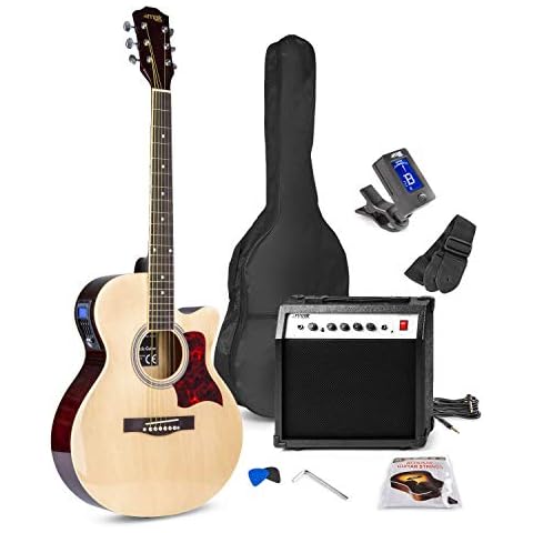 MAX Showkit Guitarra electroacustica con accesorios Cover