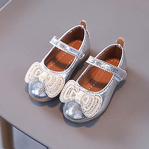 EnJoCho Casual Shoes for Baby Summer And Autumn Fashion Girls Casual Shoes Solid Color Bow Pearl Hook Loop Flat Shoes2
