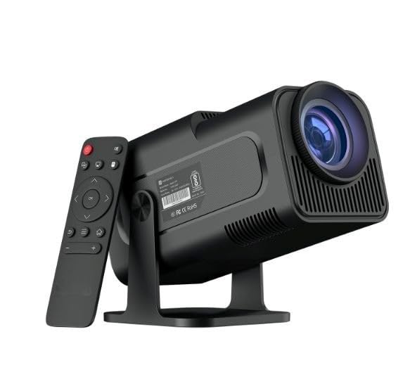 Image of RAXOR Android Smart Projector with 4K Ultra HD Resolution, Rotatable Design, Built-in Streaming Apps (Netflix, Prime Video, Hotstar), 4500 Lumens, Screen Mirroring, 5 Watt Speaker(Black)