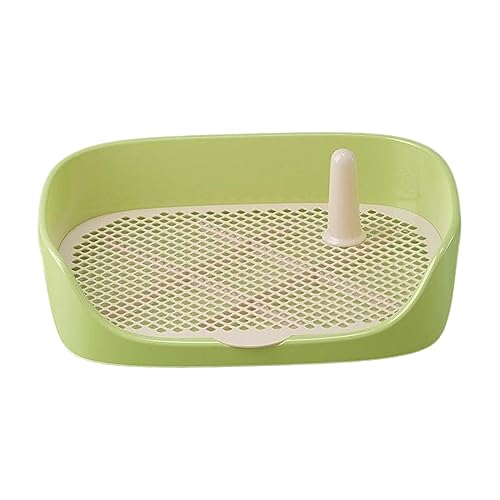 F Fityle Toilette per Cani Vasino da addestramento Tappetino per addestramento Toilette Porta pipì Pad Appartamento Gabinetto Forniture per Animali Domestici, Verde 40x30x11cm