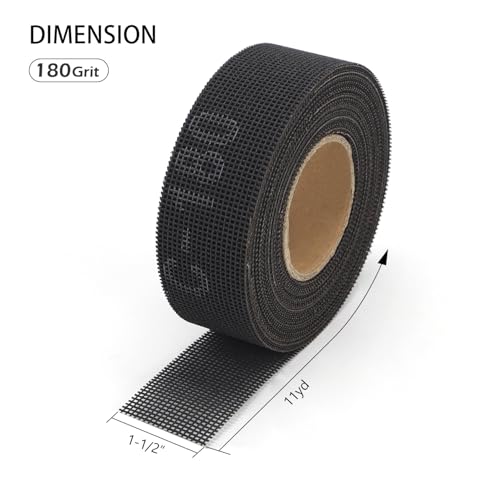 Image of SCOTTCHEN Sanding Rolls /Plumbing Sanding Cloth 1-1 /2 inch x 11yd (33 ft) / Plumber's Double Side Open Mesh /Silicon Carbide Grit #180-1Roll