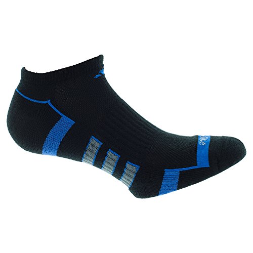 adidas Men's Climalite II No Show Socks (Pack of 2), Black/Bright Royal/Vista Grey, One Size