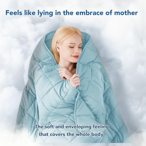 Topcee Weighted Blanket for Adults (20 lbs, 60" x 80") Queen Size Soft Cooling Heavy Blanket Sleeping, Apply to 190-210 lbs Body, Thick Breathable Blanket with Glass Bead, Easy Care