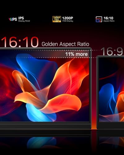 Image of Yxk Portable Monitor 16 inch 1200P 144Hz IPS HDR Ultra-Slim Gaming Monitor