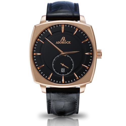 ASOROCK WATCHES Rosegold/Black Monolith