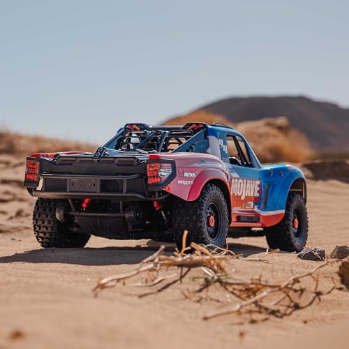 ARRMA Mojave RC Truck 4X4 4S BLX 1/8th Scale Desert Truck RTR (Battery and Charger Not Included) Blue/Red ARA4404T2 by ARRMA - Image 5