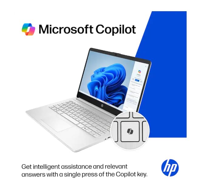 Image of HP 14 inch Business Laptop Computer with 1-Year Office 365, Intel Quad-Core N150 Processor, 4GB RAM 640GB Storage (128GB UFS+512GB SD Card), Windows 11 Home, PLUSERA Earphones, Natural Silver