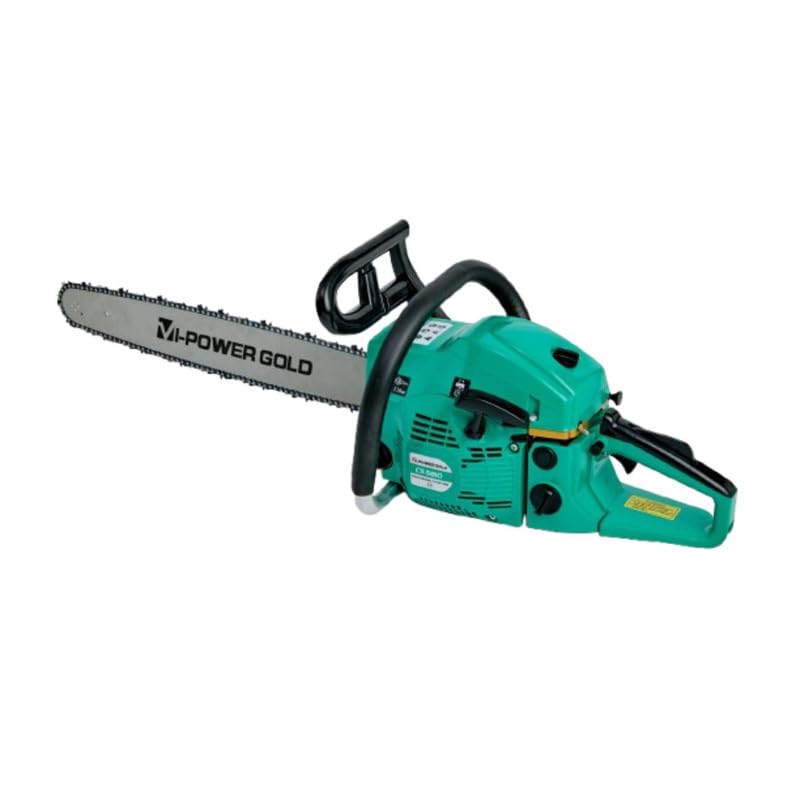 Image of CHAINSAW Premium Titanium Chain, Guide Bar & Carburetor | Woodcutting Saw for Farm, Garden & Ranch with Tool Kit (GREEN BODY)