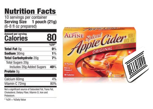 Original Spiced Apple Cider Drink Mix Bundle. Includes Two-7.4 Oz Boxes Of Alpine Spiced Apple Cider Original Drink Mix Plus A Bellatavo Ref Magnet. Each Box Contains 10 Alpine Apple Cider Packets! #TOP2