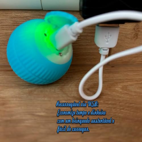 Bola Eletrônica Interativa para Gatos e Cães - Diversão Inteligente e Movimento Automático