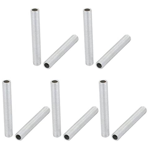 sourcing map Lámpara Tubo Boquilla, M8 Rosca 55mm Cover