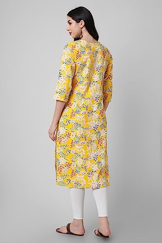 Image of rytras Women's Cotton Straight Fit Straight Kurta