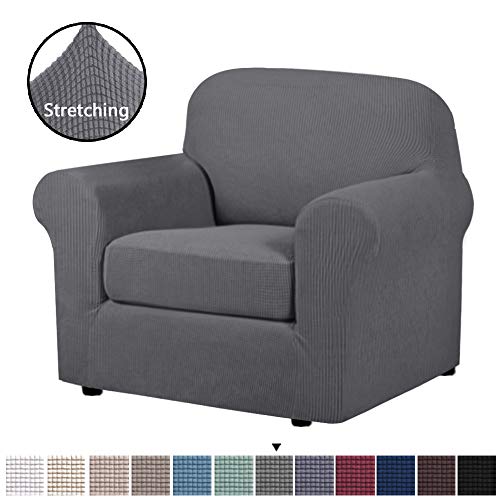 H.VERSAILTEX Chair Covers 2 Pieces Arm Chair Slipcover Furniture Protector Arm Chair Covers