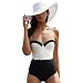 Blooming Jelly Women's High Waist One Piece Bikini Swimsuit Bathing Suit