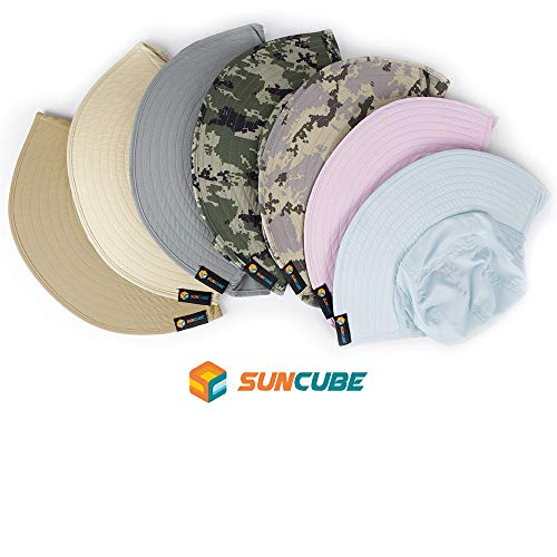 Sun Cube Wide Brim Sun Hat With Neck Flap, Fishing Hiking For Men Women Safari, Neck Cover For Outdoor Sun Protection Upf50+ | Gray #TOP7