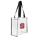 Littlearth NCAA North Carolina State Wolfpack Clear Square Stadium Tote, Team Color, 11.5" x 5.5" x 11.5"