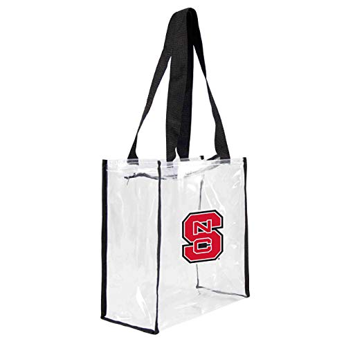 Littlearth NCAA North Carolina State Wolfpack Clear Square Stadium Tote, Team Color, 11.5" x 5.5" x 11.5"