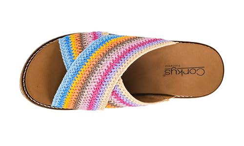 Image of Corkys Footwear The Peace Out 2.5-Inch Woven Strap Wedge - Trendy and Chic Strap Design, Comfortable, Lightweight, and Durable Summer Wedges for Versatile Fashion