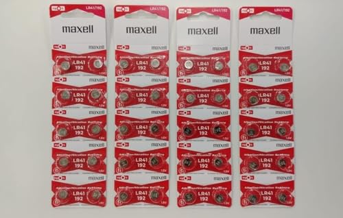 10 pilas alcalinas Maxell LR41 1.5V miniatura 6