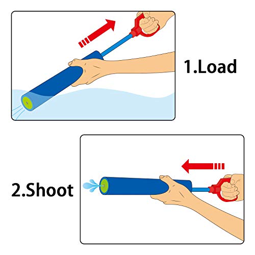 Fun-Here Water Guns Shooter 6 Pack, Super Foam Soakers Blaster Squirt Guns, Pool Noodles Toy With Plastic Handle Summer Swimming Beach Garden Fighting Game,Outdoor Toys For Kids Boys Girls Adults #TOP2
