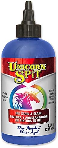 Unicorn SPiT 5771008 Gel Stain and Glaze, Blue Thunder 8.0 FL OZ Bottle