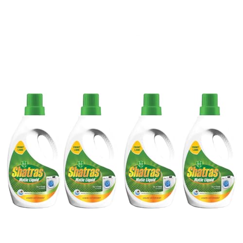Image of SHATRAS Front Load Washing Machine Matic Liquid Detergent | Specially designed for Tough Stain Removal on Laundry in Washing Machines (Green 4)