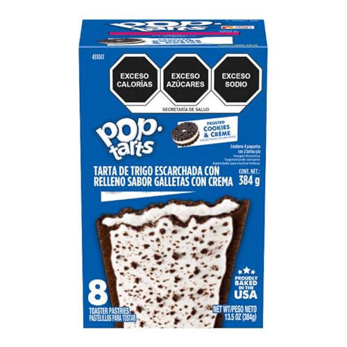 Pop-Tarts Breakfast Toaster Pastries, Frosted Cookies and Creme Flavored, 14.1 Oz (Pack of 8)