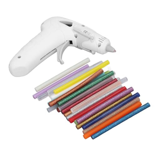 Mini Glue Gun, 3V?4.7V Portable Fast Heating Cordless Hot Glue Gun Kit Strong Adhesion Rechargeable for DIY Crafts (White)