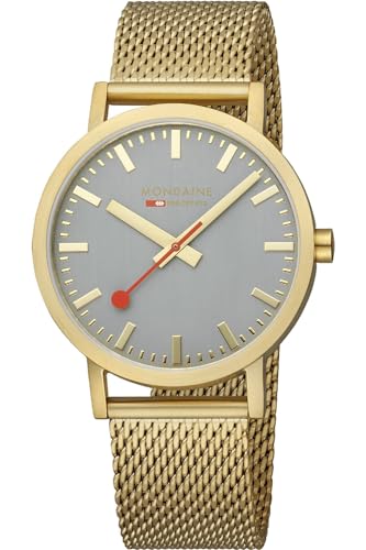 Mondaine Classic Reloj para Hombre Analógico de Cuarzo con Brazalete de Acero Inoxidable A660.30360.80SBM