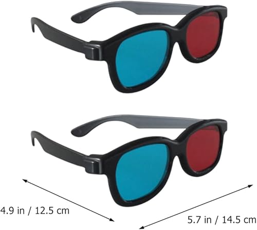 Miniatura 5 de Mobestech Proyector 3D rojo- azul 3, 20 unidades de 3 marcos, gafas de estilo 3D para juegos de películas 3D, lentes de visualización 3D,