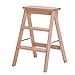 MTYLX Passo Sgabello, 2 in 1 Leggero Pieghevole Multifunctionalfolding Passo Sgabello, Stepladders Domestica Stair Sgabello 2 Passo Sgabello Scala Di Legno Salva Spazio Biblioteca Ufficio Salire Le S