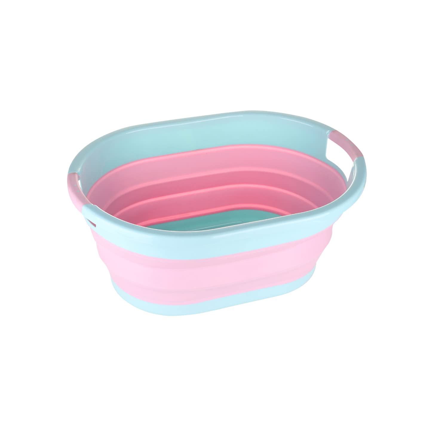Neel Blue Collapsible Laundry Basket - Medium - Pink
