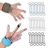 wefaner Finger Strengthener Band Exerciser Trainer ,Finger Resistance Band for Hand Grip Strength Forearm Stretching Rehabilitation Fitness Assist for Arthritis, Carpal Tunnel for Muscle Building and Injury Recovery.