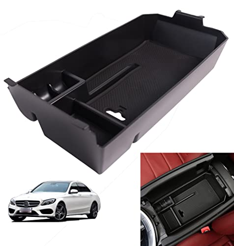 Aufbewahrungsbox Organizer Mittelkonsole Kompatibel mit Armlehne C Klasse W205 2015-2024 and GLC Klasse W253 2016-2024 & EQC CN293 2019-2023 Aufbewahrungsbox Organizer Mittelkonsole Kompatibel mit Armlehne C Klasse W205 2015-2024 and GLC Klasse W253 2016-2024 & EQC CN293 2019-2023