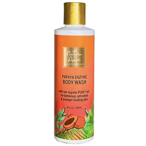 Miracle Elixir Collection Natura Amor De Joyce Giraud Papaya Enzyme Shower Gel Nourishing and Moisturising Ideal for All Skin Types Papaya Fragrance 8 oz (Pack of 227 ml)