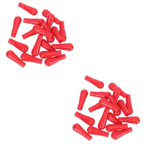 KICHOUSE 2sets Colorful Eye Droppers Pipette Stopper Pipette Bulb Cap Craft Dropper Silicone 50pcs*2