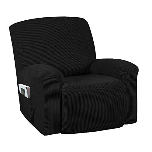 SLOUD Étendue Housse De Fauteuil 1-Pièce Durable Doux Fauteuil Housse Housse pour Meubles De Canapé Housse De Fauteuil-Noir Cover