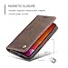 QLTYPRI Compatible with iPhone 12 and iPhone 12 Pro, Vintage PU Leather Wallet Case Card Slot Kickstand Magnetic Flip Folio Book Case Compatible with iPhone 12 and iPhone 12 Pro - Coffee Brown