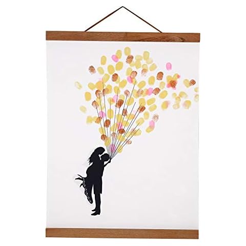 21/30/40/50cm Poster Hanger , Modern Magnetic Wooden Photo/Picture Painting Frame DIY Custom Poster Scroll Prints Artwork Hangers Holder(50cm) Cover