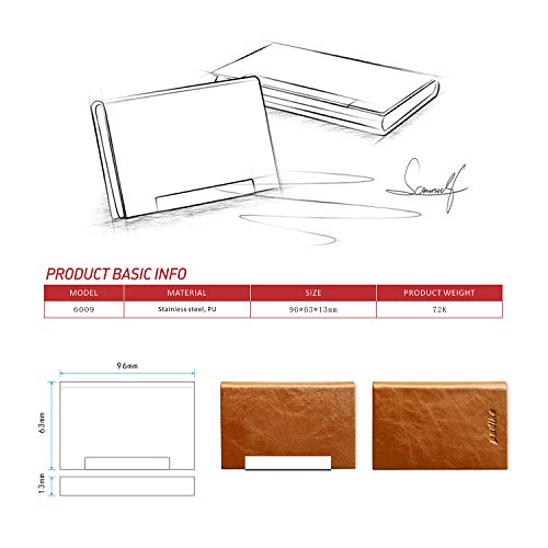 image for Padike Business Card Holder, Business Card Case Professional PU Leathe