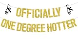 Officially One Degree Hotter Banner, Congrats Grad/Big Degree Energy, 2024 High School/College/Senior Graduation Party Decorations Supplies