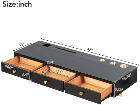 Multi-Purpose Wall-Mounted Vanity Table – Stylish and Functional with Adequate Storage, Space-Saving Design, and High Stability
